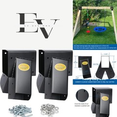 BETOOL Heavy Duty A Frame Swing Set Brackets – 2pcs Rust-Resistant Black