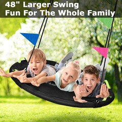48 inch Tree Swing, Larger Saucer Flying Swing for Whole Family, 900lbs Weigh…