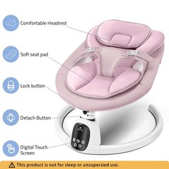 Baby Swings for Infants, Bluetooth Infant Swing with Music Speaker, Remote Co…