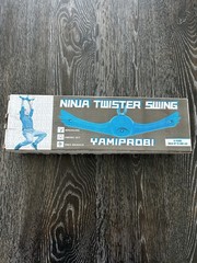 Ninja-Twister Swing Spins Set: Slackline Attachment 360° Handle Blue Playground