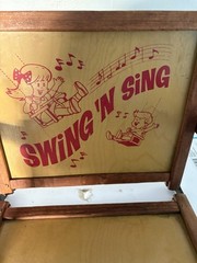 Vintage Swing N Sing Childs Outdoor Folding Wooden Swing