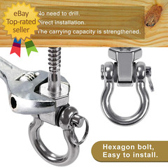 Heavy Duty Swing Hangers with Bearings – Set of 2 Stainless Steel 304 Screw