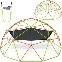 10FT Climbing Dome with Hammock & Swing, Jungle Gym for Boys and Girls, Support