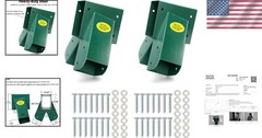 Rust-Free Green Swing Set Bracket Set – 2 Heavy Steel Brackets Included
