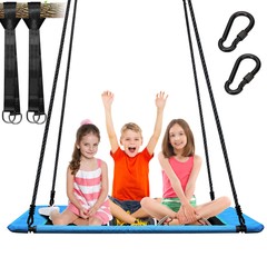 700lb Giant 60″ Platform Tree Swing Seat for Kids Adult Outdoor w/ Hanging Strap