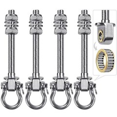 4 Pack Heavy Duty Stainless Steel Swing Hangers with Bearings for Porch Patio