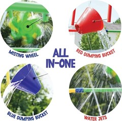 Family-Friendly Outdoor Waterpark with Splash Wheel & Dump Buckets, 68″ x 35″