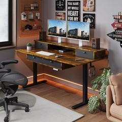 Dual Motor Standing Desk Frame 40-63″ 264lb Black