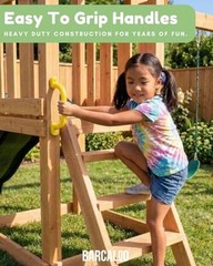 Playground Safety Handles – Outdoor Grab Handle Bars, Plastic Tree House Yellow