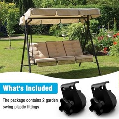 2Pcs Swing Canopy Replacement Parts Porch Patio Outdoor Swing Frame Plastic