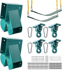 Swing Set Brackets, Heavy-Duty A-Frame Set Hardware, with 2 A-Frame Swing Bracke