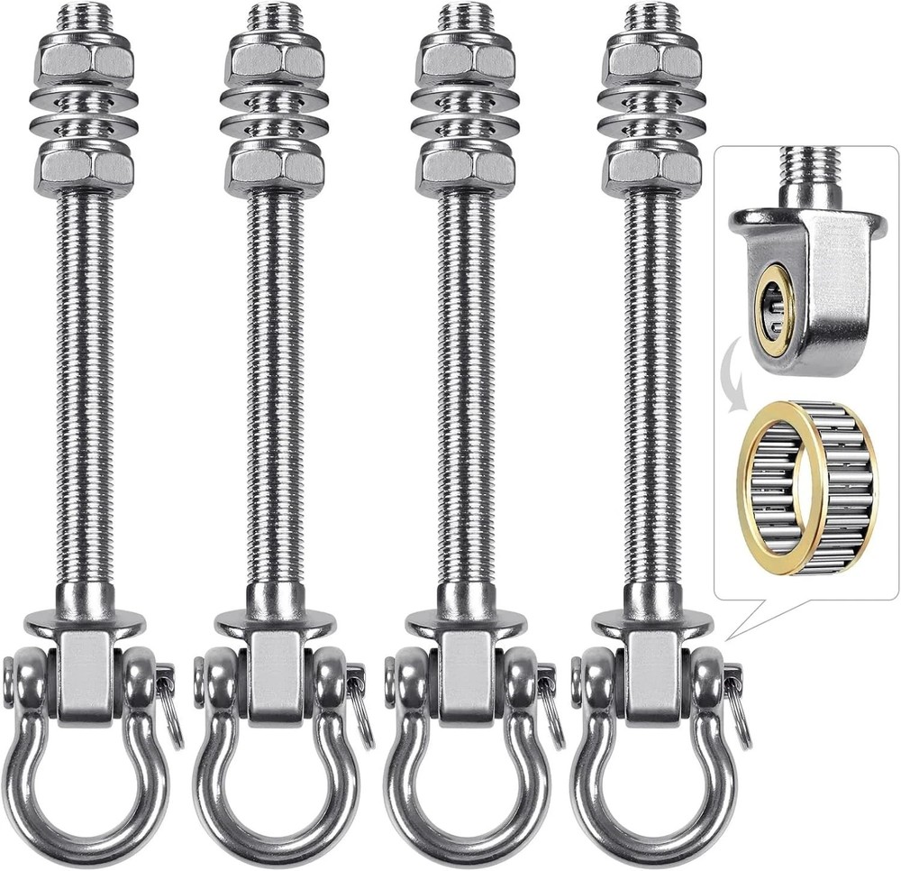 Heavy Duty Swing Hangers with Bearings – Set of 4 Stainless Steel 304 Hardwar…