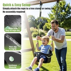 Dakzou Jungle Gym High Back Full Bucket Toddler Swing Black 11.4Inches Black