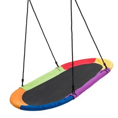 Topbuy 60″ Flying Saucer Tree Swing Set Outdoor Oval Swing Adjustable Hanging