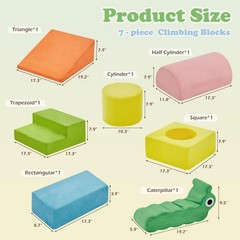 Toddler Climbing Foam Blocks Set – 7-Piece Baby Play & Activity Blocks