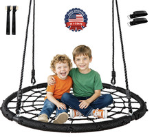 SUPER DEAL 40″ Spider Web Tree Swing with 71″ Rope, 660 lb Capacity