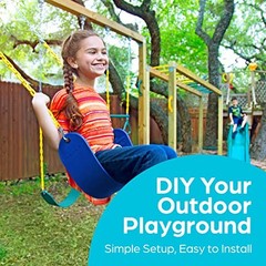Swing Sets for Backyard, Monkey Bars & Swingset Accessories – Set Blue