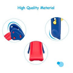 2-Step Children Folding Slide Plastic Fun Toy Up-down for Kids Play Set