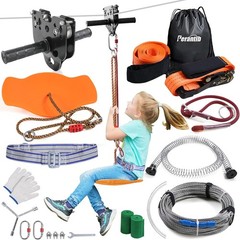 Perantlb Zipline for Backyard Kids and Adults,Zipline Kits 100ft