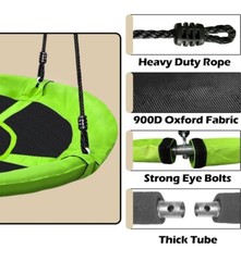 Saucer Swing 40 Inch Green Outdoor Swing. 700 pound capacity. New