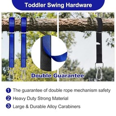 Dual Protection Tree Swing Straps with Backup Lifeline, 2500LB Capacity, Metal