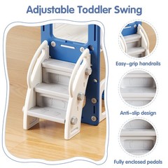 Toddler Slide Set, 8 in 1 Kids Slide with Climber, Indoor Outdoor Slide for 1-3