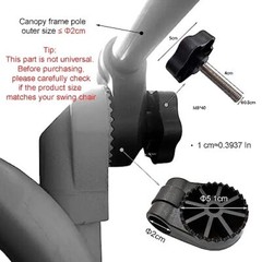 Timyrimy Garden Swing Plastic Fittings (Type 2) to Attach Canopy Frame to