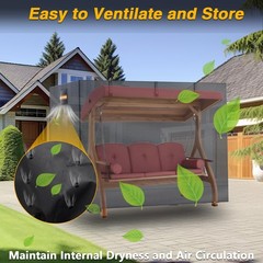 Outdoor Swing Cover, 3 Triple Seater 420D Waterproof Patio Porch Swing Cover …
