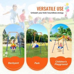 Swing Sets for Backyard 3in1 Toddler Swing Set with 4 Sandbags Foldable