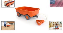 Bright Orange Outdoor Wagon for Toddlers – BPA-Free, Motor Skill Development