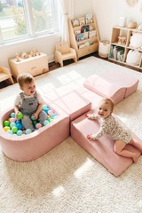 Climbing Toys for Toddlers, 5pc Foam Blocks & Ball Pit – Indoor Play Gym