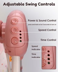 Baby Swings for Infants Tiny Marvels Portable Music Foldable 0-9 Months