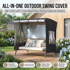 Outdoor Swing Cover,Patio Swing Chair Covers,Garden 69” L x 45” D x 57” H