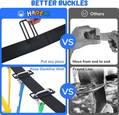 65 ft Ninja Warrior Obstacle Course for Kids with Swing Ninja Rope Course wit…