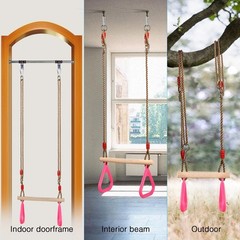 Trapeze Bar Gym Rings -Trapeze Swing Bar for Playground Accessories Monkey Ba…