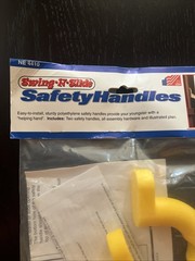 Swing-N-Slide Play Yellow Safety Handles Wooden Outdoor Play Sets NE4410 NEW