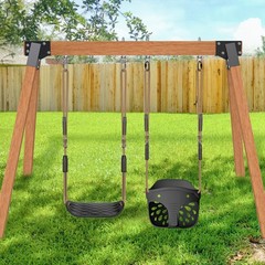 Heavy Duty Swing Seats for Kids & Adults, Highâ€’Back Full Bucket Toddler Swi…