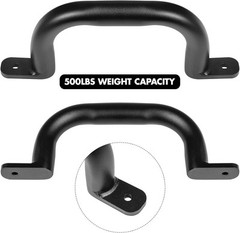 10″ Black Playground Safety Handles 2 Pack, Metal Swing Set Matte