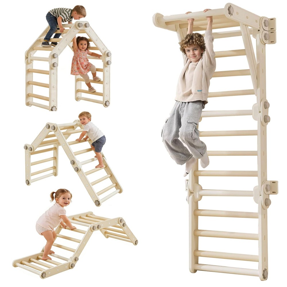 Pikler Triangle Set Gray Montessori Climber