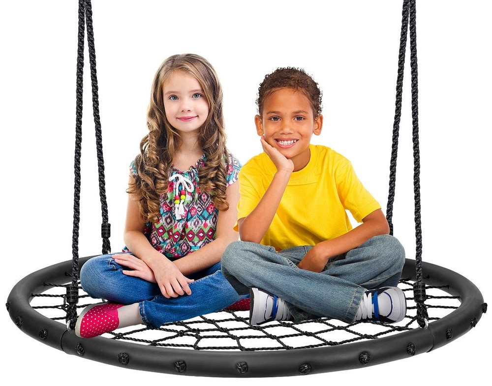 Kids Saucer Swing Seat 40 Inch Heavy Duty 220lbs Web Style Outdoor Playground