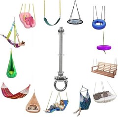 Stainless Steel 304 Swing Hangers with Bearings, Set of 2, Heavy Duty Screw B…