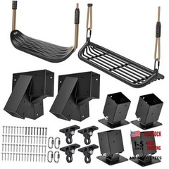 B: 4 Black Base Bracket +2 Black Frame Bracket + 4 Swing Hanger +2 Swing Seat
