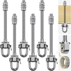 SELEWARE Heavy Duty Stainless Steel Swing Hangers with Bearings (Set of 6)