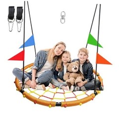 43″ Spider Web Swing,Tree Swing for Kids Outdoor,Outdoor Large Web 43in