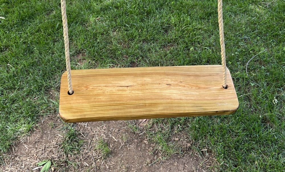Old Fashion Adult or Child Tree Swing 23.5″ x 7.5″ Wood Tree Swing with 10′ Rope