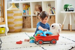 Eco-Friendly Orange Wagon for Kids – Safe Play & Motor Skill Development