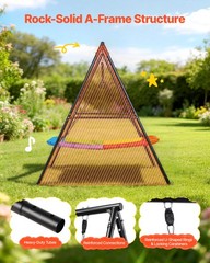 VEVOR Swing Set for Backyard Swingset Outdoor for Kids 60 x 32 in A-Frame Stand