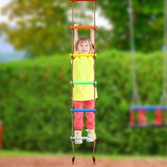 6.8ft Climbing Rope Ladder for Kids or Adult – Climbing Game for Swing Access…