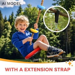 Climbing Rope Tree Swing with Platforms and Swing Seat Outdoor Playground for…