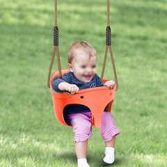 High Back Full Bucket Toddler Swing Seat with Adjustable Rope and Carabiners,…